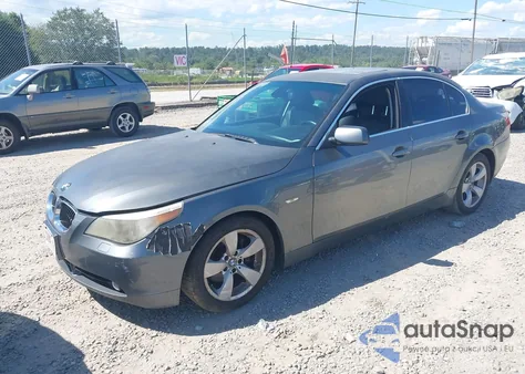 2007 BMW 530I из США, поврежденный, VIN WBANE73587CM46894